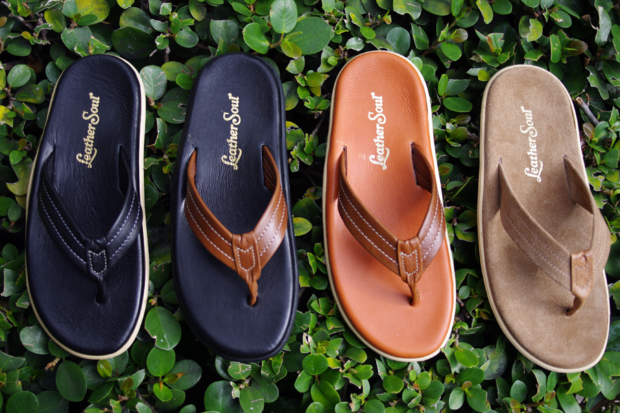 Made in Hawaii  Men's Horween Leather Thong Sandals